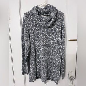 CJ Banks 1X knit cowl neck tunic